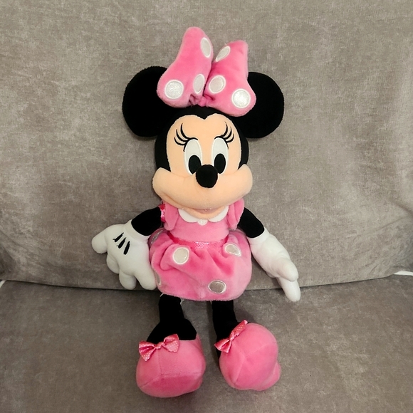 Minnie Mouse Doll, Pink, Black, Polka Dots - Picture 2 of 7